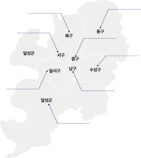 대구광역시 관련현황 지도